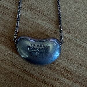 Tiffany & Co. Silver Bean Pendant Necklace